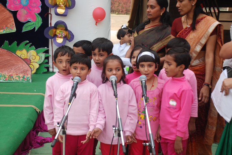 Rhymes sung by senior KG students